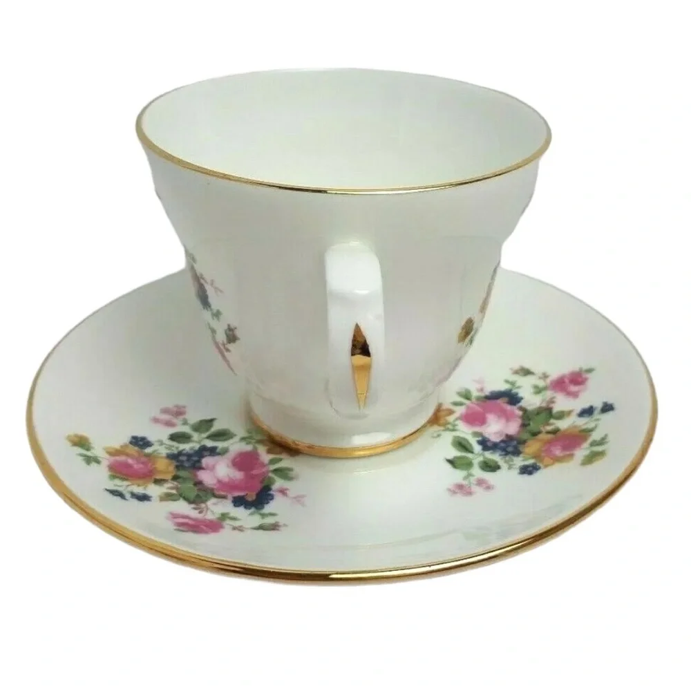 Sadler Wellington England Fine Bone China Coffee Tea Cup & Saucer